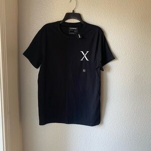 Express Black Short-Sleeve Tee with White 'X' Chest Logo